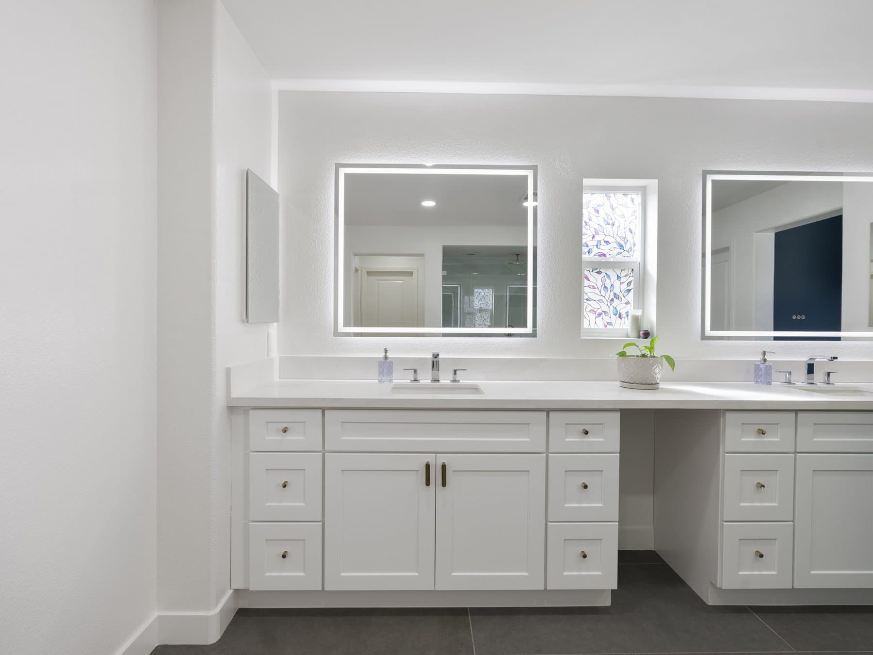 Lone Mountain bathroom remodel: double vanity and makeup counter